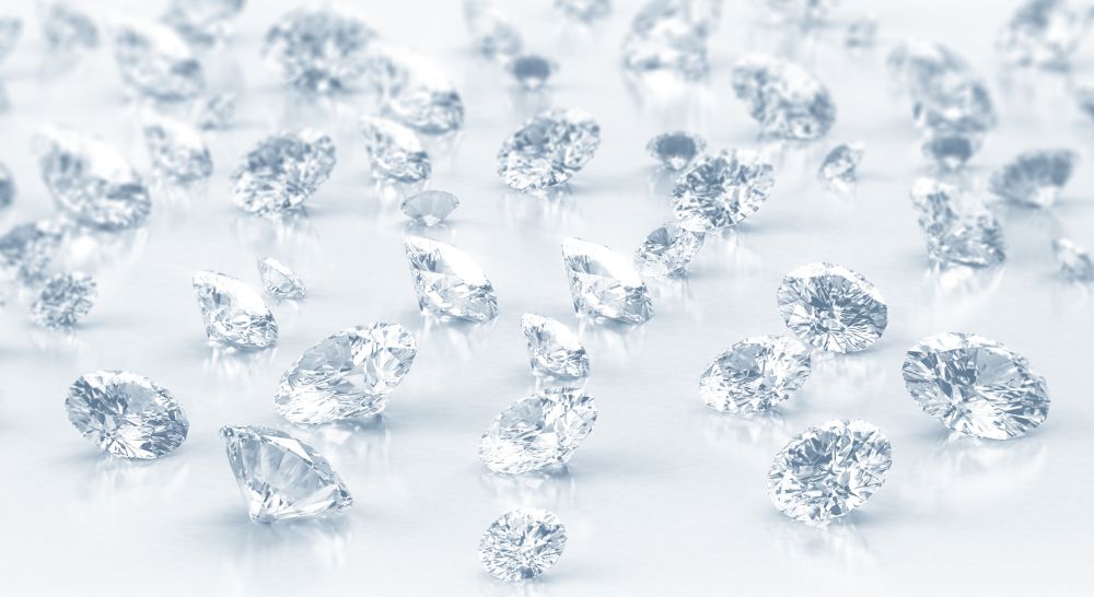 Lose ungefasste Diamanten grosse und kleine Brillanten