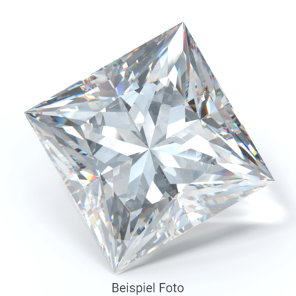 Beispiel für einen Diamanten mit Schliff Form Prinzess wie er bei Diamanthaus gekauft werden kann