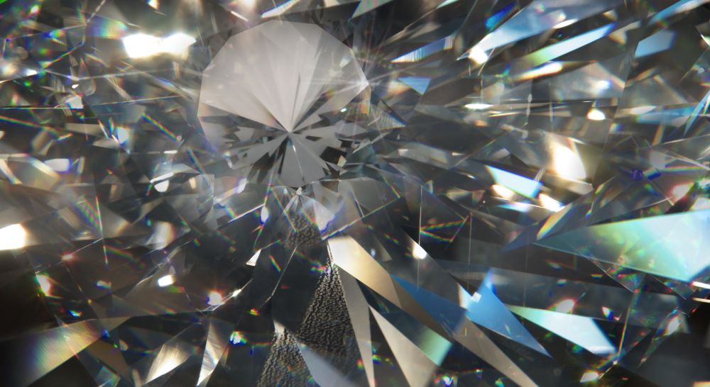 Diamant unbehandelt echt natürlich konfliktfrei Facetten Funkeln Regenbogen Reflektion